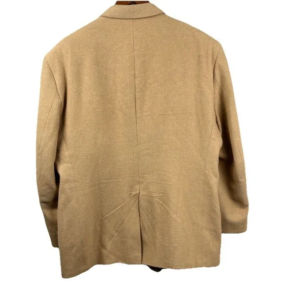 Botany 500 Blazer Jacket Coat Mens 44S Tan Solid 100% Camel Hair Two Buttons